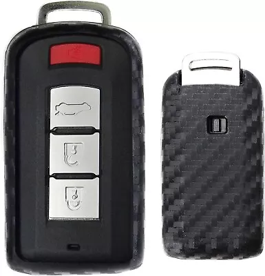 Carbon Fiber Soft Silicone Key Fob For Mitsubishi Lancer Evolution Or Outlander • $9.89