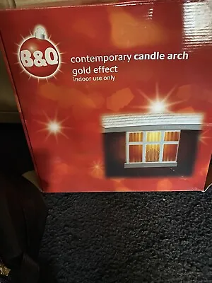 B&Q Contemporary Candle Arch Gold Effect Indoor Used Only Boxed • £20