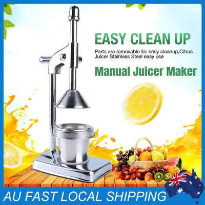 Commercial Manual Hand Press Squeezer Orange Citrus Fruit Extractor Juicer Home • $26.86