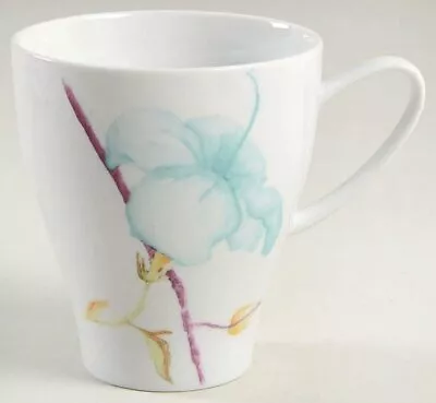 Mikasa Dinnerware Aliza 12 Oz Mug Teal White Orchid Floral Watercolor • $12.99