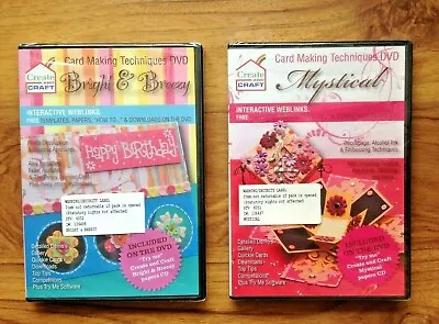 2 X Card Making Techniques DVDs Bright & Breezy & Mystical. Fast & Free UK P&P • £7.49