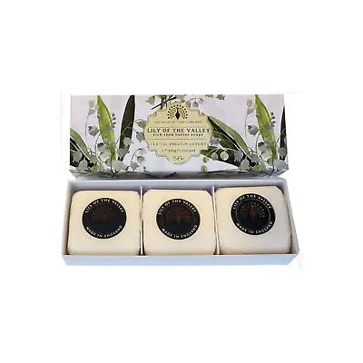 English Soap Company 3 X 100g Lily Of The Valley Small Scented Luxury Soap Bars • £14.49