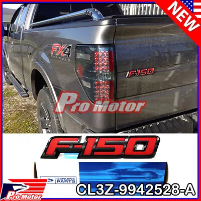 For 09-14 Ford F-150 Rear Tailgate Emblem Nameplate Red Black CL3Z-9942528-A OEM • $11.80