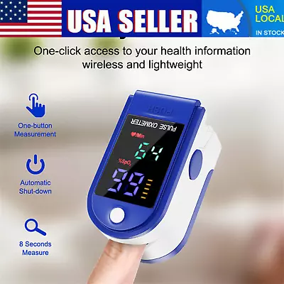 Finger Pulse Oximeter Blood Oxygen Monitor SpO2 Heart Rate Tester USA Fast~✨ • $4.99
