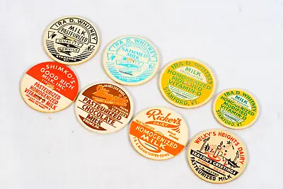 Collection Vintage Milk Dairy Bottle Tops Ricker's Shimko's Ira D Whitney • $20.10