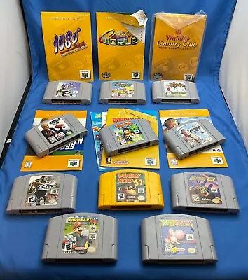 NES N64 Retro Game Lot Of 11 Games / Vintage Nintendo Tested Mario / Donkey • $103.50