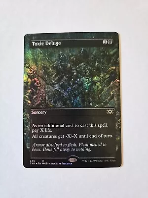 Toxic Deluge NM Foil Borderless Double Masters MTG Magic The Gathering • $30