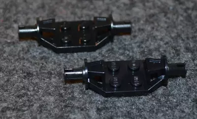 (2) 2x4 Black Auto Suspension Plate Axles W/ Stud Bricks - New Lego Parts • $2.55