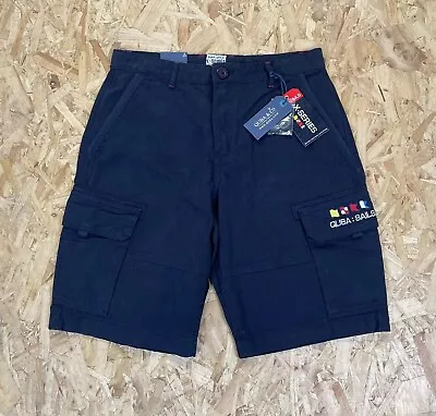 Quba Sails Cargo Shorts Navy Blue Size 30 Waist Brand New With Tags X Series • £23.95