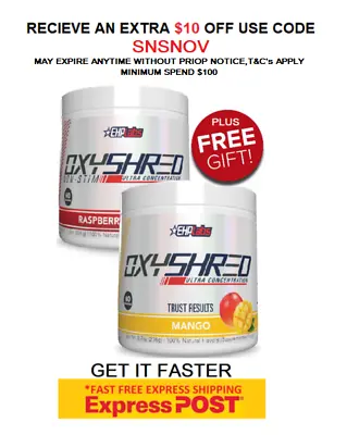 $113 • Buy Ehplabs Oxyshred Ehplabs Twin Pack Genuine Ehp Labs Products Oxy Shred + Gift