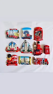 10X  LONDON Souvenirs Fridge Magnet ICONS Ceramic Magnets BEAUTIFUL MAGNET Gift • £11.99