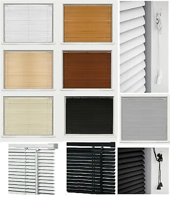 PVC Window Venetian Blinds Strong Trimmable Easy Fit Child Safe Home Office      • £7.45