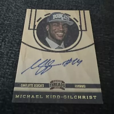 2012-13 Panini Threads Michael Kidd-Gilchrist #202 Auto On Card Rookie Rc • $24.25