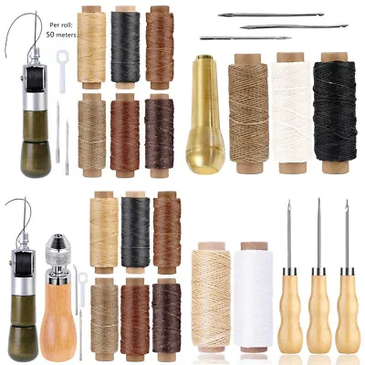 Leather Sewing Awl Thread Kit Machine Speedy Stitcher Shoes Canvas Repair Tool# • $11.99