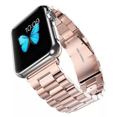 $16.99 • Buy For Apple Watch Series 8 7 6 5 4321 Bracelet Strap Metal Link Band 38/42/42/45mm