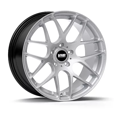 (1) 19  VMR Wheels V710 19x9.5 Et50 +50 Offset 5x120 72.6mm Bore Hyper Silver • $225.89