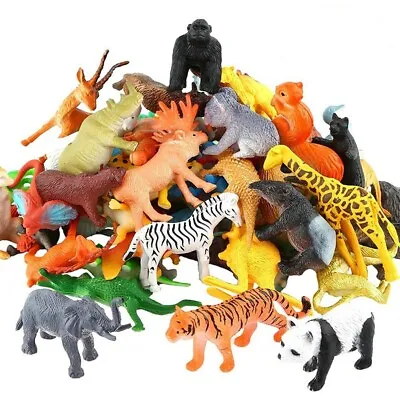 £16.57 • Buy Farm Animals Model Toys Gazelle Giraffe Gnu Gorilla Plastic Rhinoceros