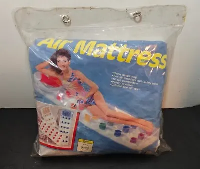 Vintage French Style Air Mattress Pool Lounge Float Raft Red Clear 78 X 28  • $29.99