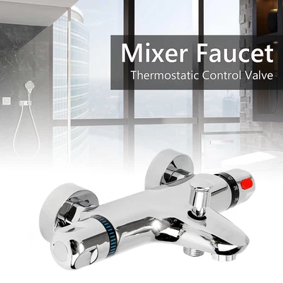 £34.49 • Buy Modern Bathroom Thermostatic Bath Shower Mixer Taps Valve Exposed Bar Tap Brass