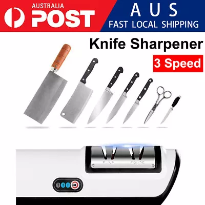 Electric Knife Sharpener Professional Kitchen Scissor Sharpening Tool AU NEW • $23.99