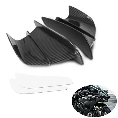 Aerodynamic Wings Side Fairing Winglets Spoiler Carbon For Kawasaki Ninja ZX10R • $33.10