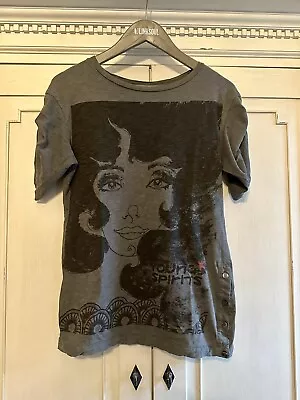 $9.99 • Buy Zara Women Gray Graphic Top Size S Cotton Design