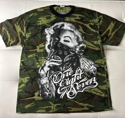 Army Marilyn Monroe Men’s T Shirt - Size XL Praying Hands Tattoo Design • $8.99