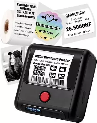 Phomemo M200 Portable Mini Thermal Label Maker Bluetooth Mobile Printer 80mm Lot • $6.50