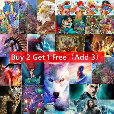 £5.99 • Buy 5D Full Drill Diamond Painting Cross Stitch Kits Embroidery Decoration Art Gifts