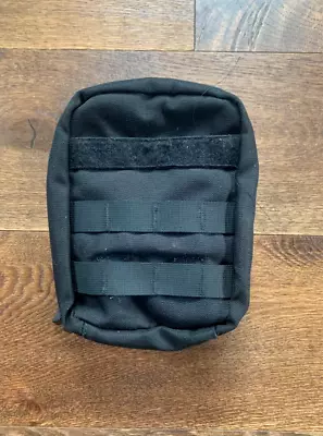 Black MOLLE Utility Admin Pouch/IFAK Military USED • £5