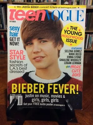 $19.99 • Buy Teen Vogue Magazine October 2010 Justin Bieber