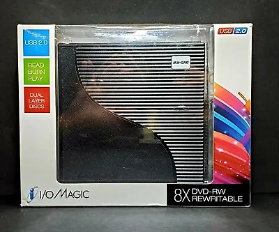 I /O Magic 8X DVD RW Drive Slim Portable USB 2.0 Rewritable New Sealed • $26