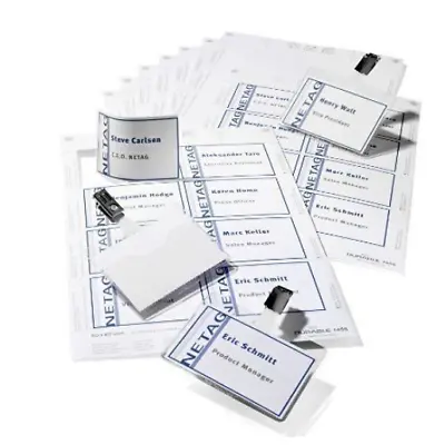 £19.99 • Buy Durable Name Badge Set Visitor Assorted 20 Badges 60x90mm And 4 Insert Sheets