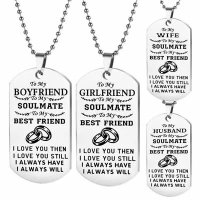 $2.56 • Buy Lover For Him Her Keyring  Necklace Love Couple Gift Gift Valentines Day Present