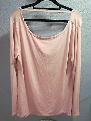 $13.99 • Buy Fabletics Womens Dusty Pink, Long Sleeve, Scoop Neck, Open Back T Shirt, Size L