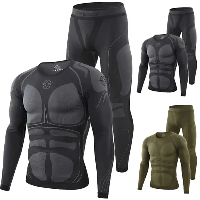 Thermal Underwear Sets For Men Long Johns Compression Top And Bottom Base Layer • $42.99