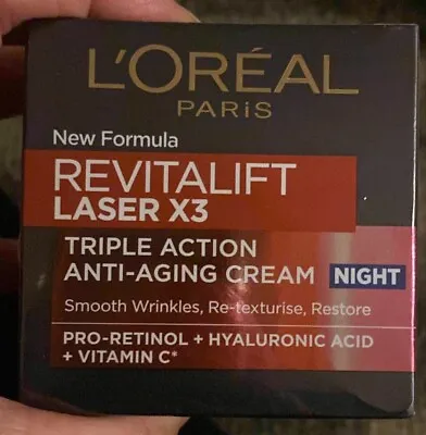 L'Oreal Paris Revitalift Laser X3 Night Cream Triple Action Anti-Aging. • £13.49