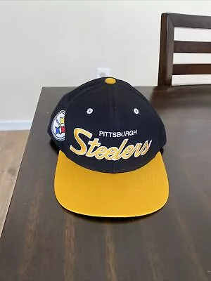 Mitchell & Ness NFL Pittsburgh Steelers ￼Snapback OSFM Hat Black / Yellow • $19.95