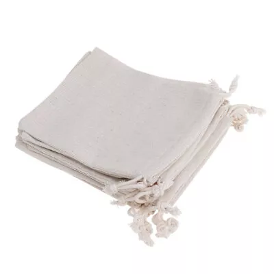  20 Pcs Cotton Drawstring Bag Muslin Bags Small Cloth Gift For Jewelry Size • £9.99