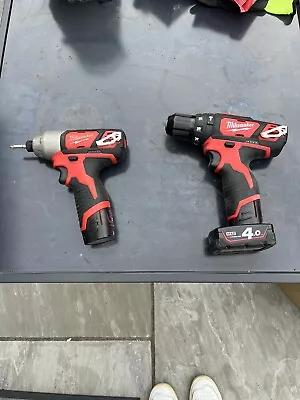 £43 • Buy Milwaukee Drill And Impact Driver Set