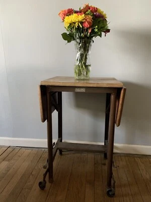 $99.97 • Buy Vintage Typewriter Stand  - HI-LO METAL STAND - Drop Leaf Table **PRICE REDUCED!