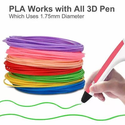 200M 20 Colours 3D Pen Filament PLA 1.75mm Plastic Rubber Printing Printer • $13.89