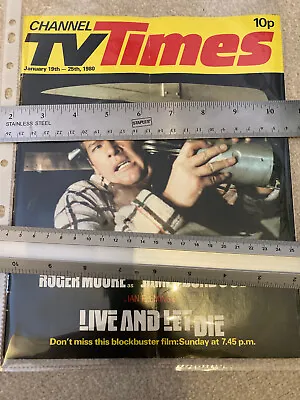 James Bond 007 Roger Moore Live And Let Die Rare Tv Times Magazine 1980 • £25