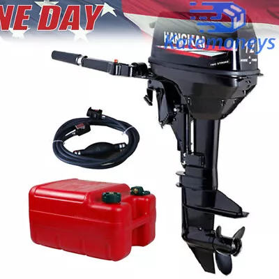 HANGKAI Outboard Motor 2 Stroke Fishing Boat Engine Water Cooling 2.3HP-18HP • $229