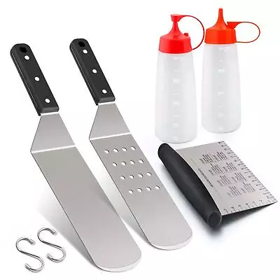 Griddle Accessories Set Of 5 Stainless Steel Grill Griddle Tool Set- Metal S... • $20.90