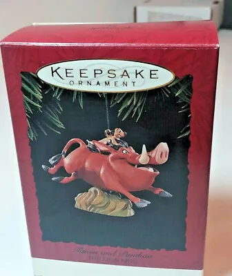 £28.74 • Buy Disney The Lion King Timon And Pumbaa 1994 Hallmark Ornament Meerkat Warthog