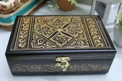 £32.99 • Buy Hand Carved Wooden Jewellery Box-Unique Design Wooden Box-Vintage Look-Beautiful