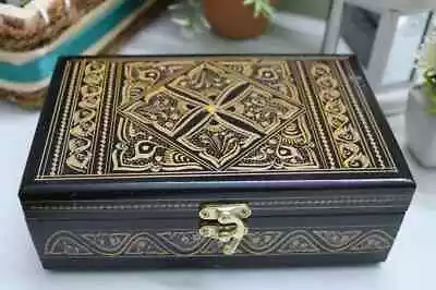 £25 • Buy Hand Carved Wooden Jewellery Box-Unique Design Wooden Box-Vintage Look-Beautiful