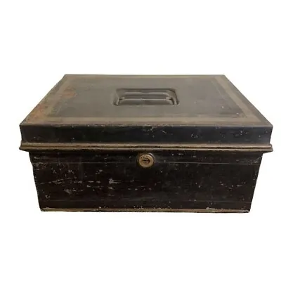 $28 • Buy Vintage Safe Deposit Box Brown Metal