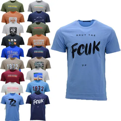 £8.49 • Buy Mens T Shirts French Connection Printed Cotton Short Sleeve Summer FCUK Tees Top